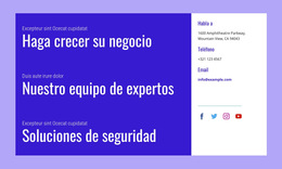 Soluciones De Seguridad: Plantilla De Sitio Web Sencilla