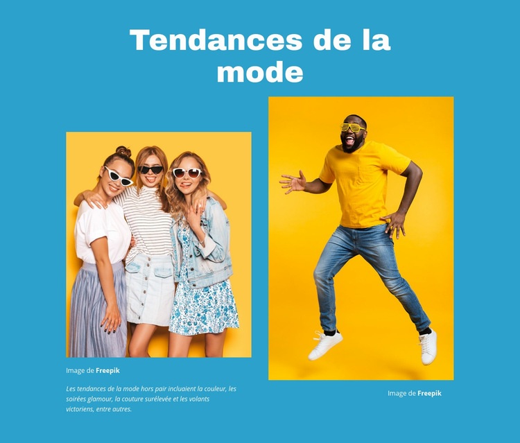 Le jaune est la couleur du printemps Modèle HTML5