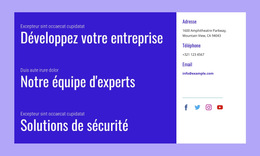 Solutions De Sécurité : Modèle De Site Web Simple