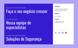 Soluções De Segurança Modelo HTML