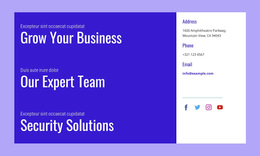 Security solutions - Template by Nicepage