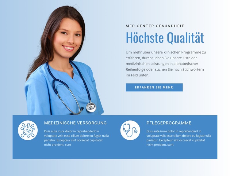 Krankenversicherung HTML5-Vorlage