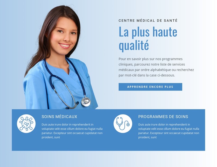 Assurance santé Modèles de constructeur de sites Web