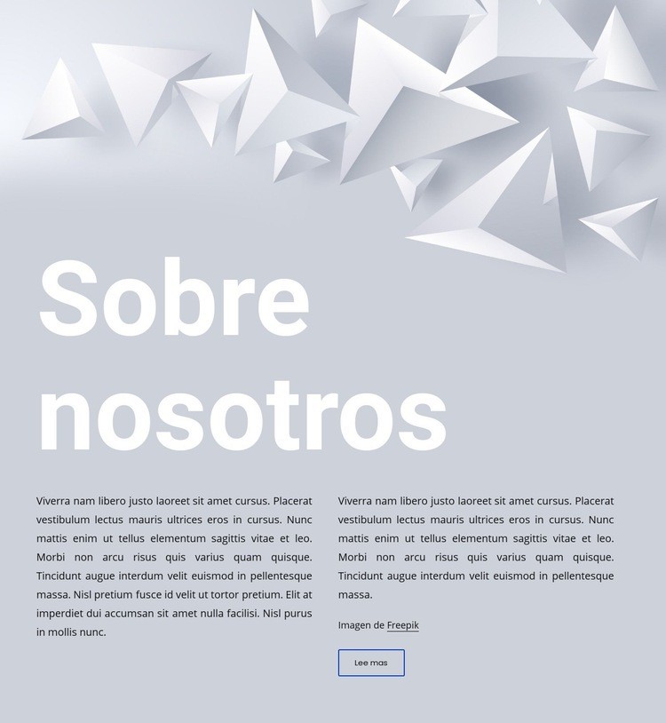 Texto sobre fondo abstracto Diseño de páginas web