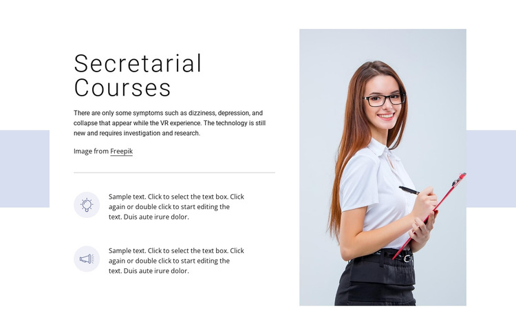 Secretarial courses HTML5 Template
