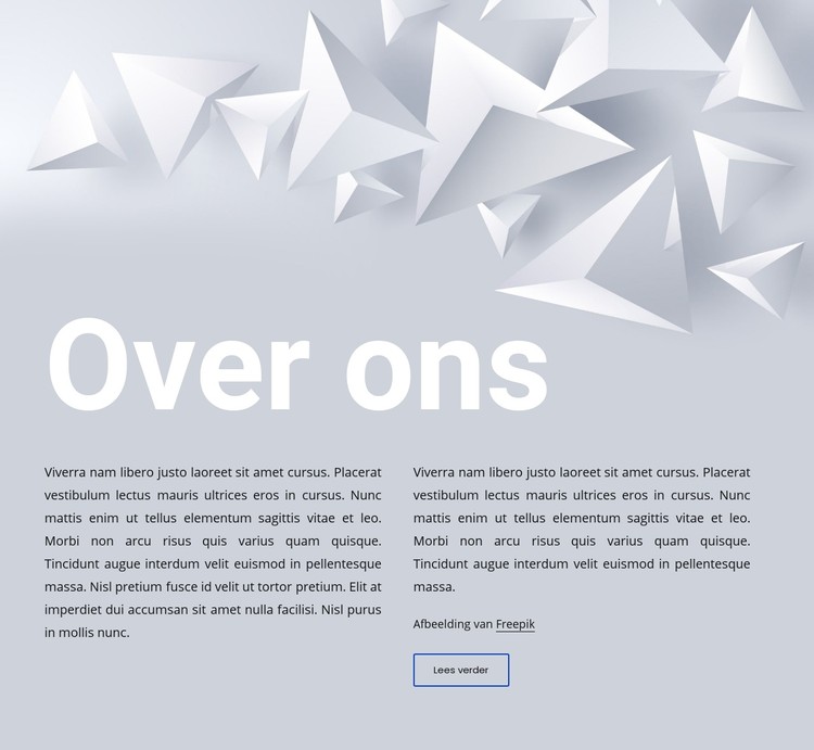 Tekst op abstracte achtergrond CSS-sjabloon