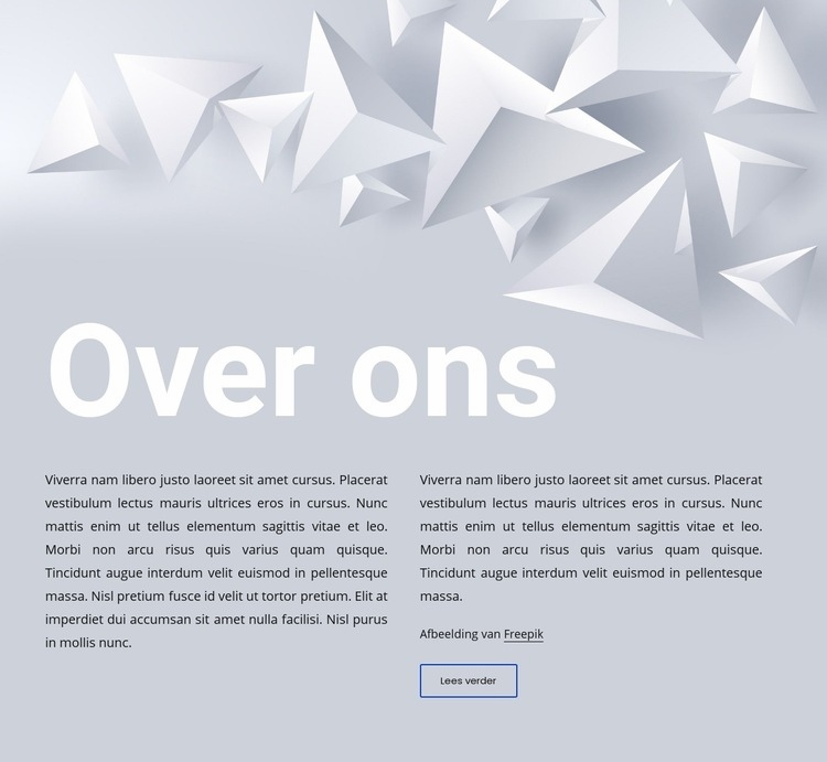 Tekst op abstracte achtergrond Website ontwerp