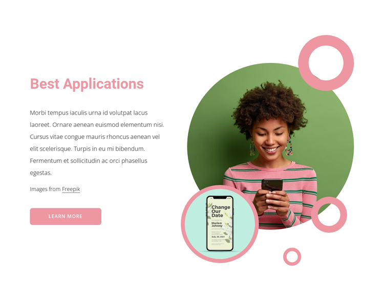 Best Applications One Page Template