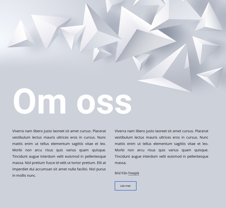 Text på abstrakt bakgrund CSS -mall
