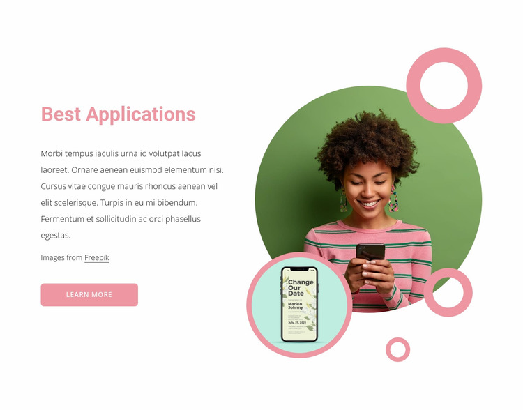Best Applications Website Mockup