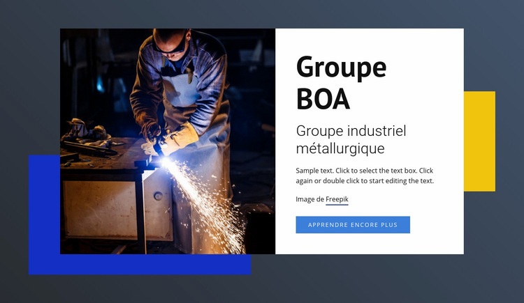 Groupe industriel métallurgique Conception de site Web