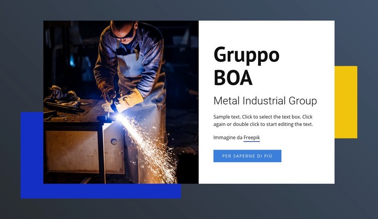 Metal Industrial Group Mockup del sito web