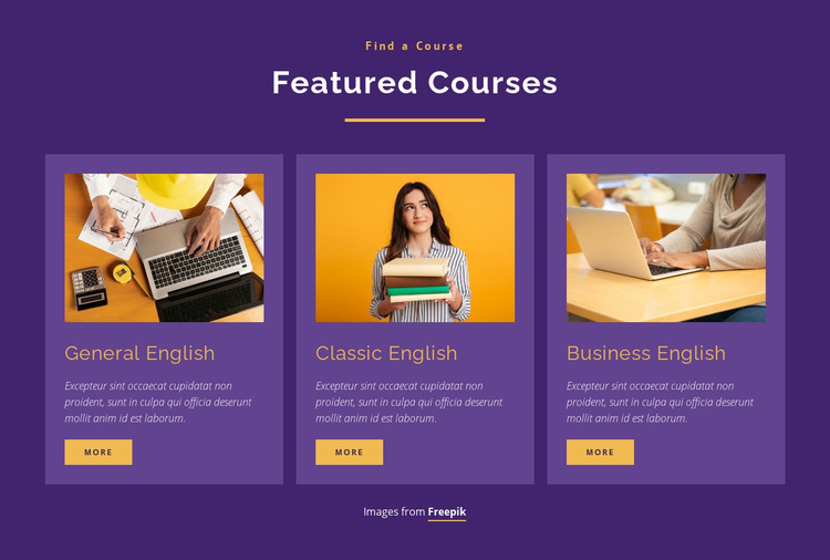 English education class Homepage Design