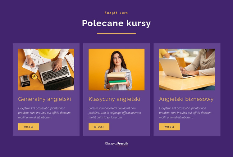 Zajęcia z edukacji w języku angielskim Motyw WordPress