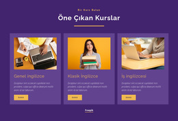 İngilizce Eğitim Sınıfı - Basit Web Sitesi Şablonu