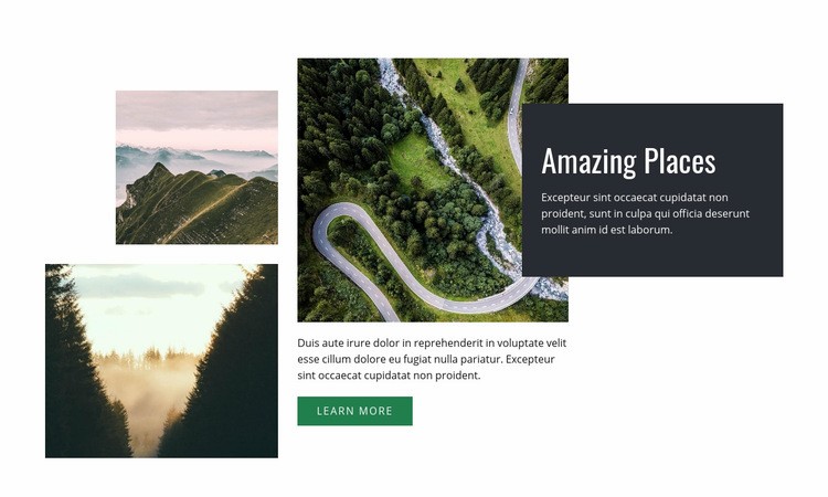 Breathtaking places Elementor Template Alternative