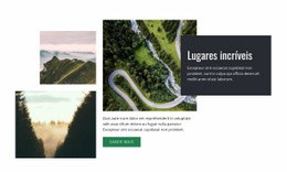 Lugares De Tirar O Fôlego - Maquete De Site Gratuita