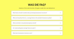FAQ Auf Gelbem Hintergrund