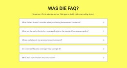 FAQ Auf Gelbem Hintergrund - Vorlagen Website-Design