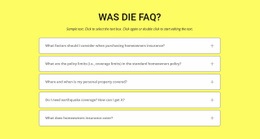 FAQ Auf Gelbem Hintergrund – Mehrzweck-Website-Builder