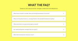 FAQ On Yellow Background