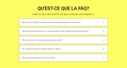 FAQ Sur Fond Jaune