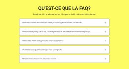 FAQ Sur Fond Jaune - Créateur De Sites Web Polyvalent