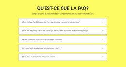 FAQ Sur Fond Jaune - HTML Generator