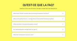 FAQ Sur Fond Jaune