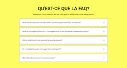 FAQ Sur Fond Jaune