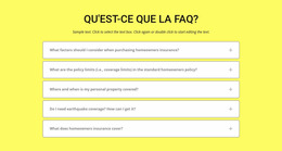 FAQ Sur Fond Jaune