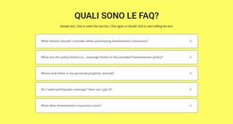 FAQ Su Sfondo Giallo - Modello Joomla Multiuso