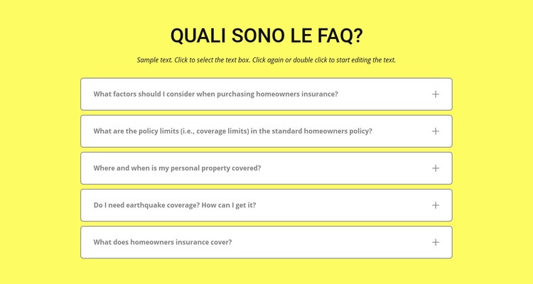 FAQ su sfondo giallo Modello