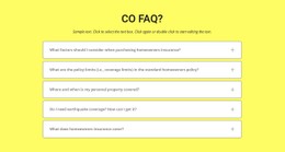 FAQ Na Żółtym Tle Szablon HTML5