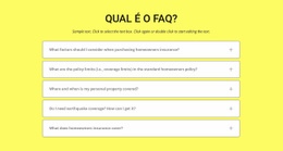 FAQ Sobre Fundo Amarelo - HTML Generator