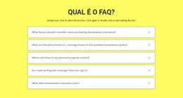 FAQ Sobre Fundo Amarelo - Modelo HTML5 Responsivo