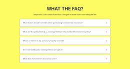 FAQ On Yellow Background