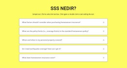 Sarı Arka Planda SSS - HTML Generator