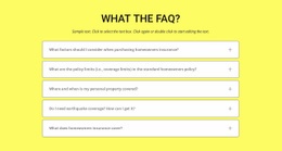 FAQ On Yellow Background