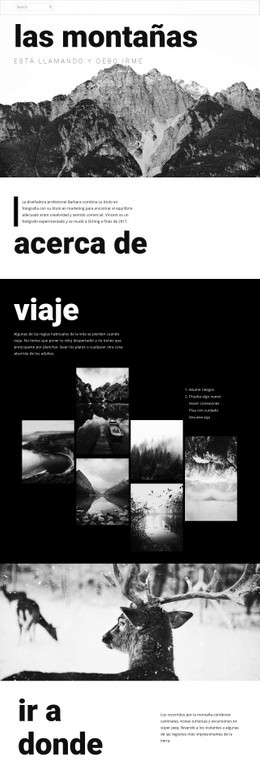 Viajes Al Aire Libre De Montaña - Website Creation HTML
