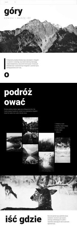 Podróże Na Świeżym Powietrzu W Górach - Gotowy Do Użycia Szablon HTML5