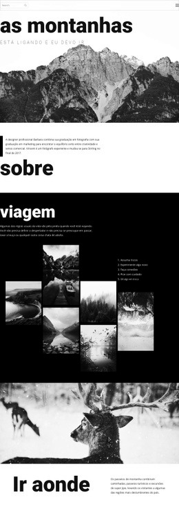 O Melhor Design De Site Para Viagem Ao Ar Livre Na Montanha