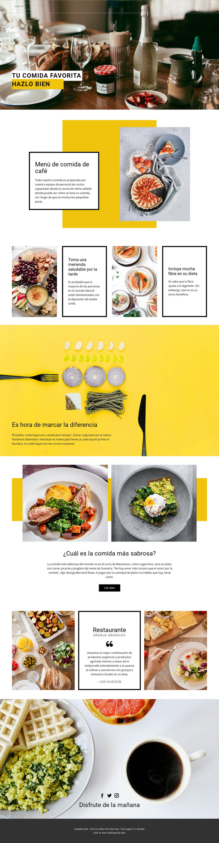 Cocina tu comida favorita Tema de WordPress