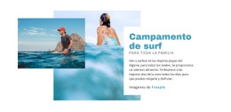 El Mejor Diseño De Sitio Web Para Campamento De Surf Para La Familia