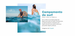 Campamento De Surf Para La Familia - Plantilla Joomla Para Cualquier Dispositivo