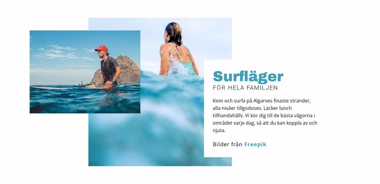 Surfläger för familjen Hemsidedesign