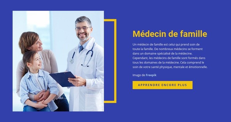 Médecin de famille en santé et médecine Modèles de constructeur de sites Web