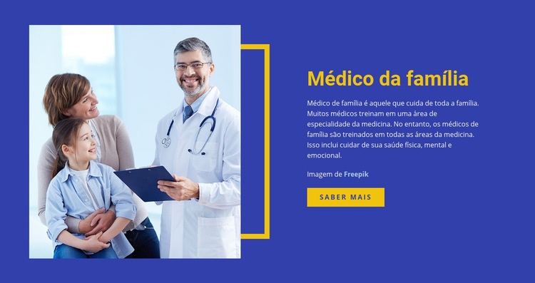 Saúde e medicina médico de família Design do site