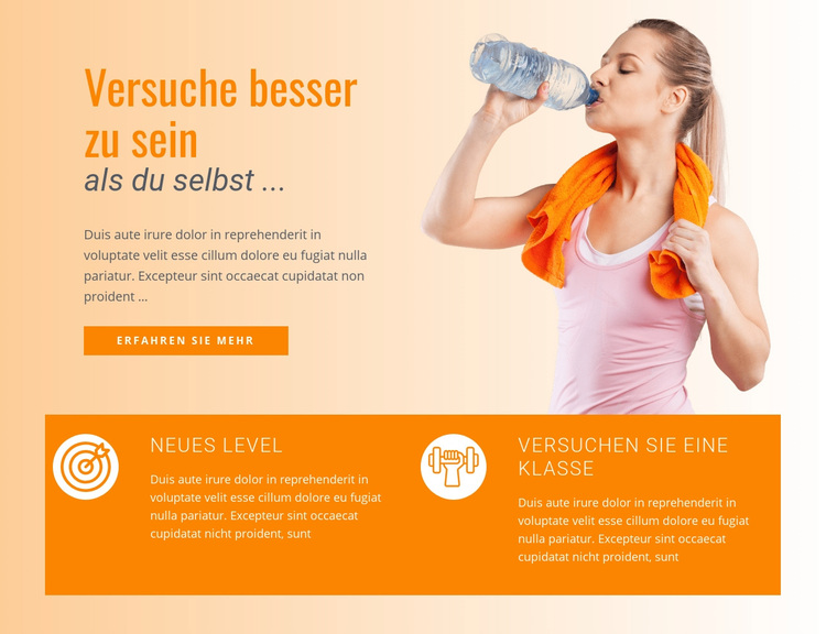 Essen und Getränke für den Sport WordPress-Theme