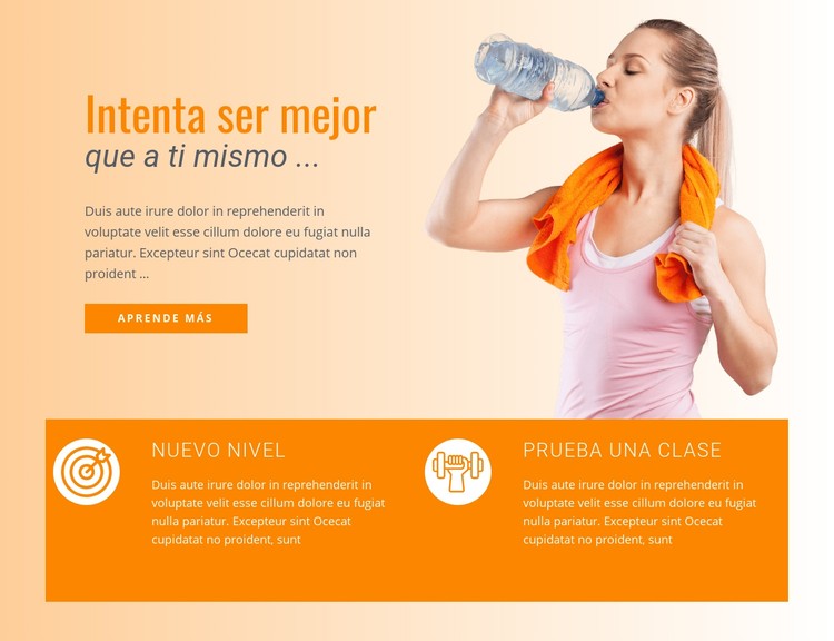 Alimentos y bebidas para el deporte Plantilla CSS